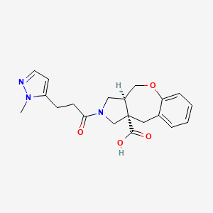 (3aS*,10aS*)-2-[3-(1-methyl-1H-pyrazol-5-yl)propanoyl]-2,3,3a,4-tetrahydro-1H-[1]benzoxepino[3,4-c]pyrrole-10a(10H)-carboxylic acid