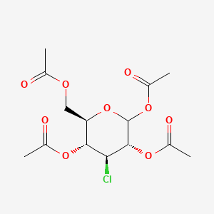 molecular formula C14H19ClO9 B561766 1,2,4,6-Tetra-O-acetyl-3-chloro-3-deoxy-D-glucopyranose CAS No. 104013-04-9