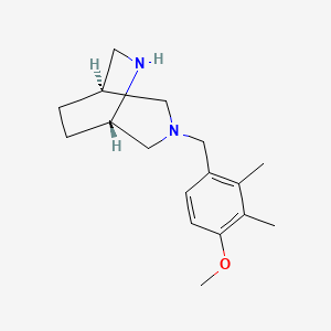molecular formula C17H26N2O B5617669 rel-(1S,5S)-3-(4-methoxy-2,3-dimethylbenzyl)-3,6-diazabicyclo[3.2.2]nonane dihydrochloride 