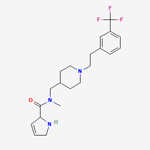 molecular formula C21H28F3N3O B5617693 N-methyl-N-[(1-{2-[3-(trifluoromethyl)phenyl]ethyl}-4-piperidinyl)methyl]-2,5-dihydro-1H-pyrrole-2-carboxamide dihydrochloride 