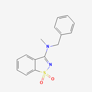 molecular formula C15H14N2O2S B5617700 N-benzyl-N-methyl-1,2-benzisothiazol-3-amine 1,1-dioxide 