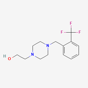 molecular formula C14H19F3N2O B5617717 2-{4-[2-(trifluoromethyl)benzyl]-1-piperazinyl}ethanol 