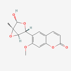 molecular formula C15H14O6 B561772 Dihydromicromelin B CAS No. 94285-06-0