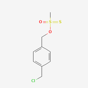 molecular formula C9H11ClO2S2 B561775 4-（氯甲基]苄基甲硫磺酸酯 CAS No. 887354-05-4