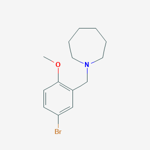 molecular formula C14H20BrNO B5617757 1-(5-bromo-2-methoxybenzyl)azepane 