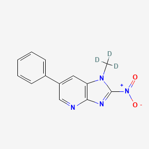 molecular formula C13H10N4O2 B561778 1-Methyl-d3-2-nitro-6-phenylimidazo[4,5-B]pyridine CAS No. 303173-40-2