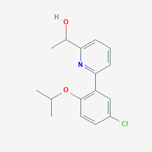 molecular formula C16H18ClNO2 B5617784 1-[6-(5-chloro-2-isopropoxyphenyl)pyridin-2-yl]ethanol 