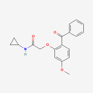 molecular formula C19H19NO4 B5617814 2-(2-benzoyl-5-methoxyphenoxy)-N-cyclopropylacetamide 