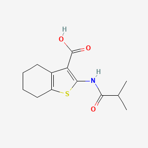 molecular formula C13H17NO3S B5617817 2-(isobutyrylamino)-4,5,6,7-tetrahydro-1-benzothiophene-3-carboxylic acid 