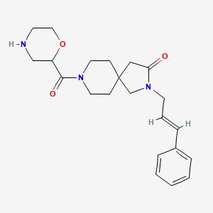 molecular formula C22H29N3O3 B5617829 8-(2-morpholinylcarbonyl)-2-[(2E)-3-phenyl-2-propen-1-yl]-2,8-diazaspiro[4.5]decan-3-one hydrochloride 