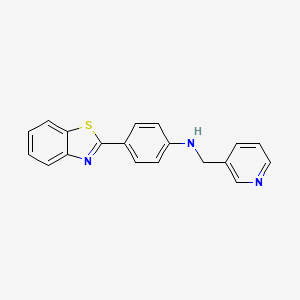 molecular formula C19H15N3S B5617842 4-(1,3-benzothiazol-2-yl)-N-(3-pyridinylmethyl)aniline 