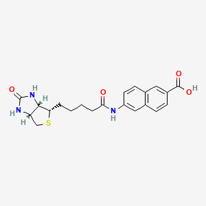 molecular formula C21H23N3O4S B561785 N-Biotinyl-6-amino-2-naphthoic Acid CAS No. 1217755-61-7