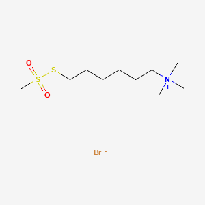 molecular formula C10H24BrNO2S2 B561788 6-[(甲磺酰基)硫代]-N,N,N-三甲基己烷-1-溴化铵 CAS No. 1041424-77-4