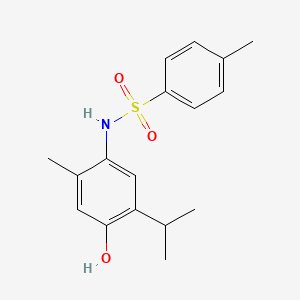 molecular formula C17H21NO3S B5617891 N-(4-hydroxy-5-isopropyl-2-methylphenyl)-4-methylbenzenesulfonamide 
