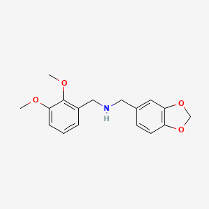 molecular formula C17H19NO4 B5617916 (1,3-benzodioxol-5-ylmethyl)(2,3-dimethoxybenzyl)amine 