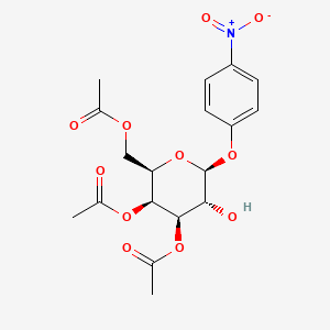 molecular formula C18H21NO11 B561793 4-Nitrophenyl 3,4,6-tri-O-acetyl-beta-D-galactopyranoside CAS No. 62346-04-7