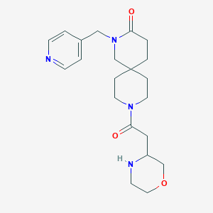 molecular formula C21H30N4O3 B5617949 9-(3-morpholinylacetyl)-2-(4-pyridinylmethyl)-2,9-diazaspiro[5.5]undecan-3-one dihydrochloride 