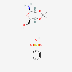 molecular formula C15H23NO7S B561795 2,3-O-异丙叉氧基-β-D-呋喃核糖胺对甲苯磺酸盐 CAS No. 29836-10-0