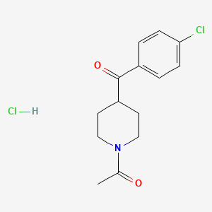 molecular formula C14H17Cl2NO2 B561799 N-Acetyl-4-(4-chlorobenzoyl)piperidine hydrochloride CAS No. 1217060-68-8