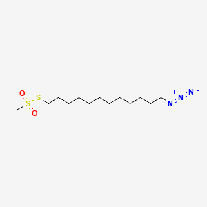 molecular formula C13H27N3O2S2 B561803 12-Azidododecylmethanethiosulfonate CAS No. 1215670-42-0