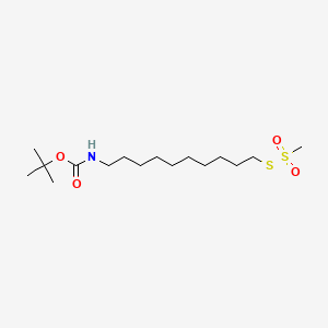 molecular formula C16H33NO4S2 B561805 10-(t-Boc-amino)-1-decylmethanethiosulfonate CAS No. 1216932-86-3