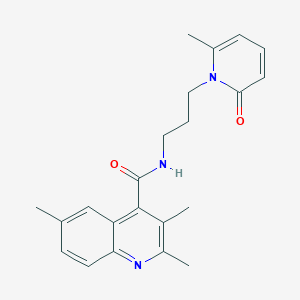 molecular formula C22H25N3O2 B5618051 2,3,6-trimethyl-N-[3-(6-methyl-2-oxo-1(2H)-pyridinyl)propyl]-4-quinolinecarboxamide 