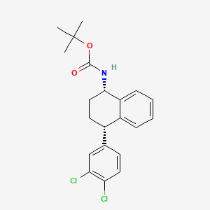 molecular formula C21H23Cl2NO2 B561807 顺式-4-(3,4-二氯苯基)-1,2,3,4-四氢 N-Boc-1-萘胺 CAS No. 267884-84-4
