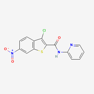 molecular formula C14H8ClN3O3S B5618070 3-chloro-6-nitro-N-2-pyridinyl-1-benzothiophene-2-carboxamide 