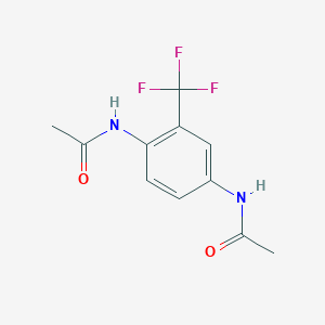 molecular formula C11H11F3N2O2 B5618088 N,N'-[2-(trifluoromethyl)-1,4-phenylene]diacetamide 
