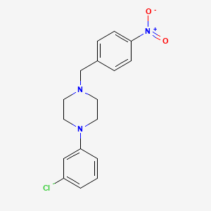 molecular formula C17H18ClN3O2 B5618091 1-(3-chlorophenyl)-4-(4-nitrobenzyl)piperazine 