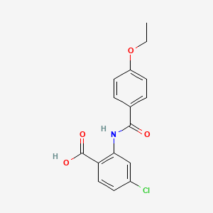 molecular formula C16H14ClNO4 B5618122 4-chloro-2-[(4-ethoxybenzoyl)amino]benzoic acid 