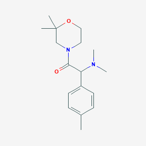 molecular formula C17H26N2O2 B5618130 2-(2,2-dimethyl-4-morpholinyl)-N,N-dimethyl-1-(4-methylphenyl)-2-oxoethanamine 