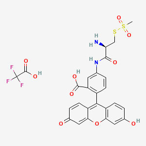 molecular formula C26H21F3N2O10S2 B561814 MTSEA-荧光素 CAS No. 1356019-48-1