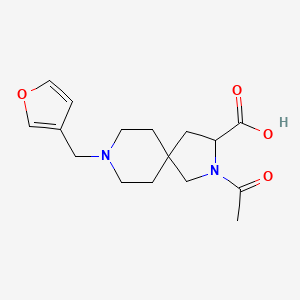 molecular formula C16H22N2O4 B5618155 2-acetyl-8-(3-furylmethyl)-2,8-diazaspiro[4.5]decane-3-carboxylic acid 