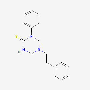 molecular formula C17H19N3S B5618183 1-phenyl-5-(2-phenylethyl)-1,3,5-triazinane-2-thione 
