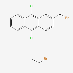 molecular formula C17H14Br2Cl2 B561821 9,10-Dichloro-2,6(7)-bis(bromomethyl)anthracene CAS No. 1216907-09-3