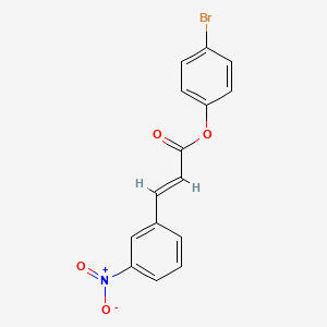 molecular formula C15H10BrNO4 B5618228 4-bromophenyl 3-(3-nitrophenyl)acrylate 