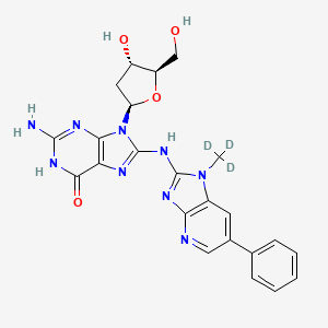 molecular formula C23H23N9O4 B561825 N-(Deoxyguanosin-8-YL)-2-amino-1-methyl-D3-6-phenylimidazo[4,5-B]pyridine CAS No. 303173-39-9