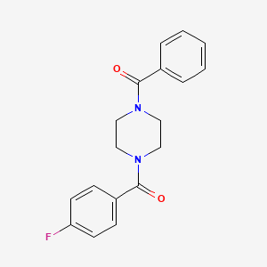 molecular formula C18H17FN2O2 B5618254 1-benzoyl-4-(4-fluorobenzoyl)piperazine 