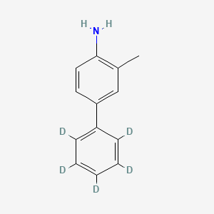 molecular formula C13H13N B561826 4-Amino-3-methylbiphenyl-2',3',4',5',6'-d5 CAS No. 1020718-97-1