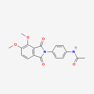 molecular formula C18H16N2O5 B5618260 N-[4-(4,5-dimethoxy-1,3-dioxo-1,3-dihydro-2H-isoindol-2-yl)phenyl]acetamide 