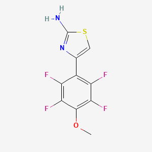 molecular formula C10H6F4N2OS B5618277 4-(2,3,5,6-tetrafluoro-4-methoxyphenyl)-1,3-thiazol-2-amine 