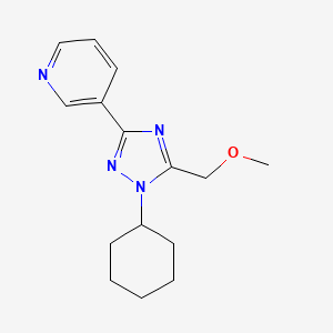 molecular formula C15H20N4O B5618292 3-[1-cyclohexyl-5-(methoxymethyl)-1H-1,2,4-triazol-3-yl]pyridine 