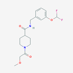 molecular formula C17H22F2N2O4 B5618293 N-[3-(difluoromethoxy)benzyl]-1-(methoxyacetyl)-4-piperidinecarboxamide 