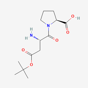 molecular formula C13H22N2O5 B561832 (2S)-1-[(2S)-2-amino-4-[(2-methylpropan-2-yl)oxy]-4-oxobutanoyl]pyrrolidine-2-carboxylic acid CAS No. 64642-65-5