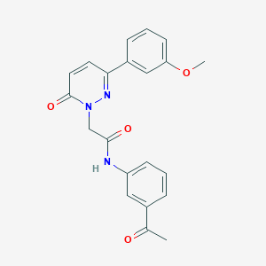 molecular formula C21H19N3O4 B5618321 N-(3-acetylphenyl)-2-[3-(3-methoxyphenyl)-6-oxo-1(6H)-pyridazinyl]acetamide 