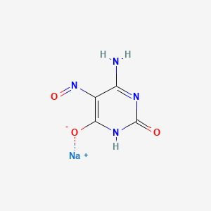 molecular formula C4H3N4NaO3 B561834 4-Amino-2,6-dihydroxy-5-nitrosopyrimidine Sodium Salt CAS No. 2209-71-4