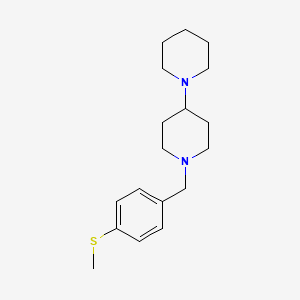 molecular formula C18H28N2S B5618341 1'-[4-(methylthio)benzyl]-1,4'-bipiperidine 