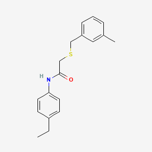 molecular formula C18H21NOS B5618344 N-(4-ethylphenyl)-2-[(3-methylbenzyl)thio]acetamide 