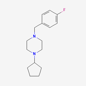 molecular formula C16H23FN2 B5618358 1-cyclopentyl-4-(4-fluorobenzyl)piperazine 